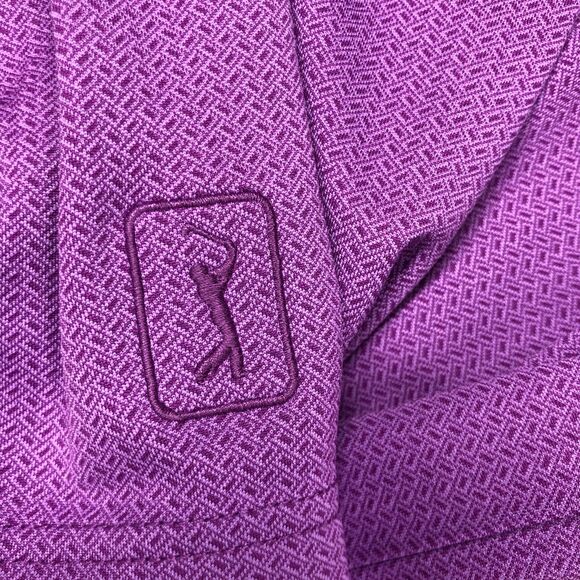 PGA Tour Purple Golf Polo Short Sleeve Shirt Men Size XL - Picture 5 of 7